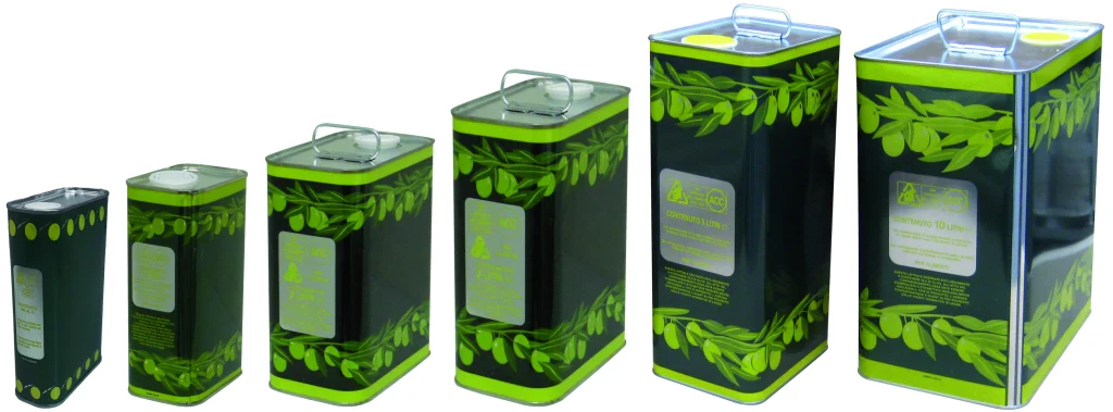 LATTINA PER OLIO CON TAPPO  lt. 3 - cm. 9,5x15x26 h 16.00 pz