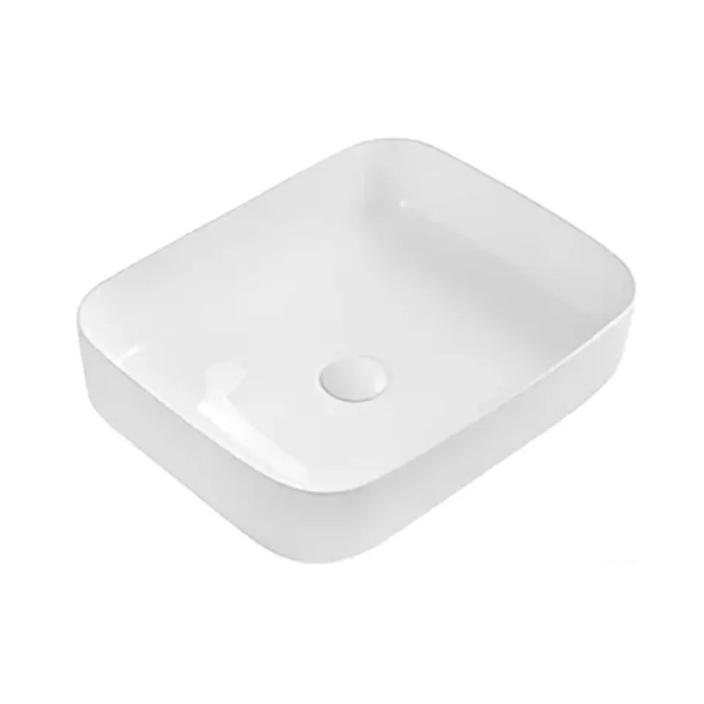 Lavabo da appoggio BOWL9391B in ceramica 50x39x13 cm. bianco - Image 3