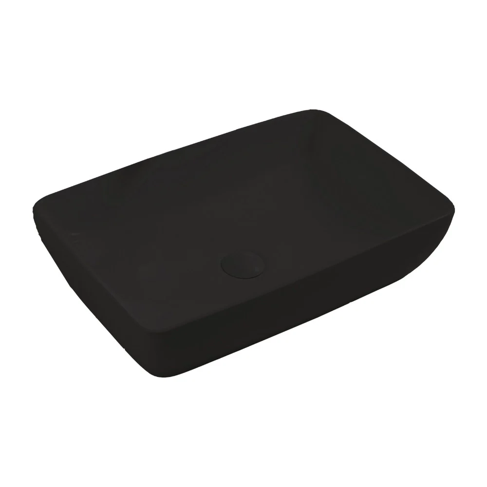 Lavabo da appoggio 9440B in ceramica 59x40x14.5 cm nero opaco - Image 2