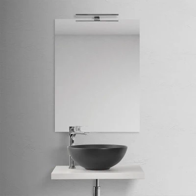 Lavamani da appoggio a bacinella 40 cm in ceramica nero opaco - Image 3