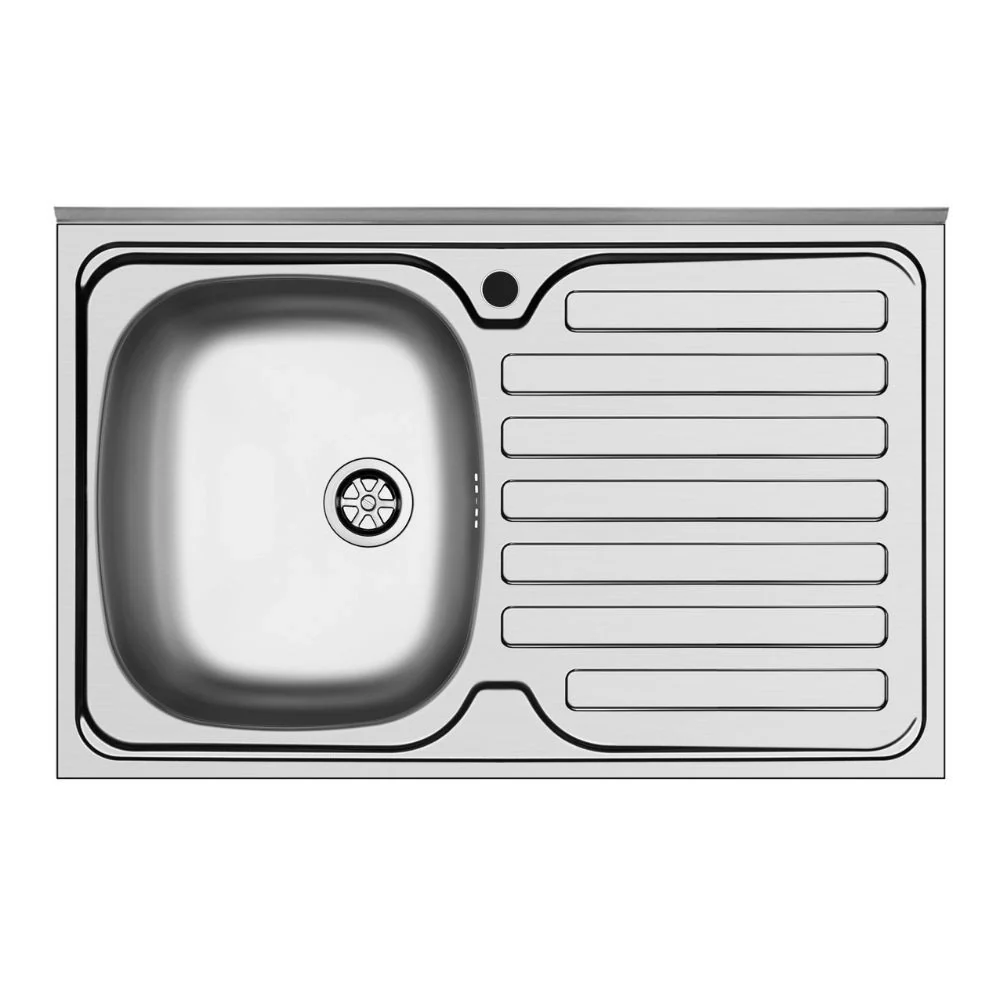 Lavello da appoggio Mediterraneo801 con 1 vasca sinistra e gocciolatoio destro con alzatina inox - Image 2