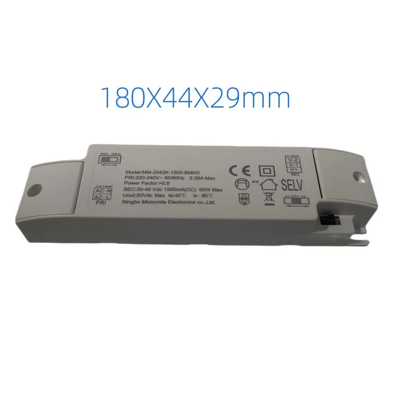 Led Driver CC 60W 1500mA o 30W 750mA 30V-40VDC Alimentatore Corrente Costante Per Pannello Led CCT 60X60cm 120X30cm - Image 3