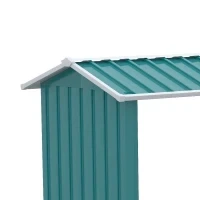 Legnaia con Struttura in Acciaio Galvanizzato e Base rialzata, 240x 86x160cm, Verde - Image 8