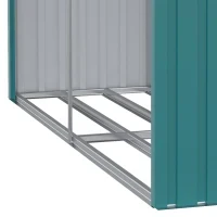 Legnaia con Struttura in Acciaio Galvanizzato e Base rialzata, 240x 86x160cm, Verde - Image 9