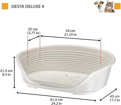 LETTINO PER ANIMALI 'SIESTA DELUXE' N.2 - cm 49 x 36 x h.17,5 / fucsia  - FERPLAST - Image 2