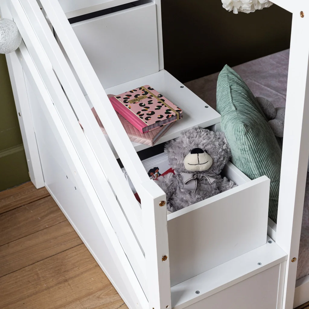 Letto a castello per bambini 190x90cm bianco CELESTINE - Image 6