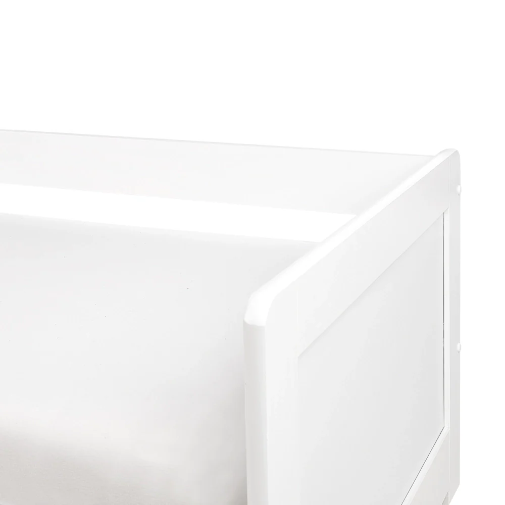 Letto a castello per bambini in legno di pino bianco struttura di dimensioni singole EU con telaio estraibile extra. - Image 8