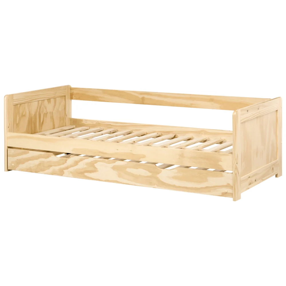 Letto a castello per bambini in legno di pino chiaro struttura di dimensioni singole EU con telaio estraibile extra. - Image 6