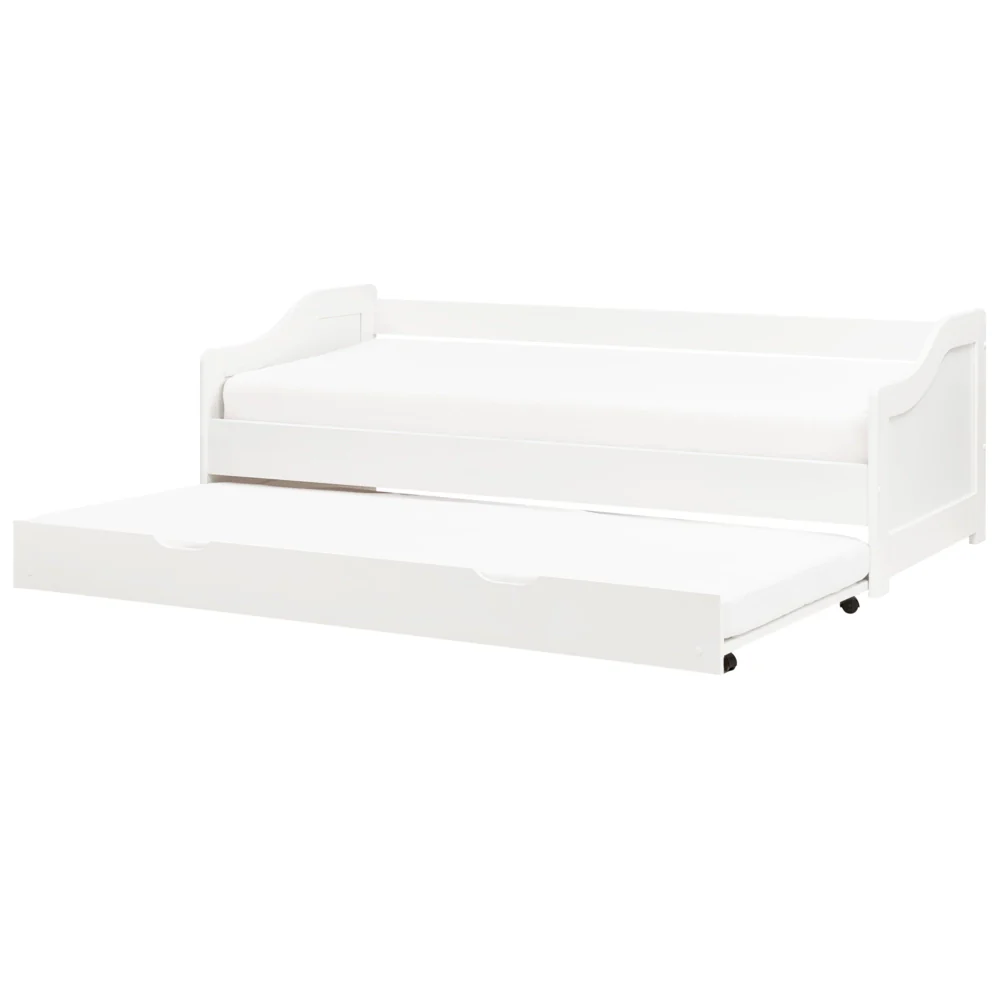 Letto a scomparsa in legno di pino chiaro con struttura in velluto UE misura singola 90 x 200 cm Telaio a doghe Extra Telaio a scomparsa