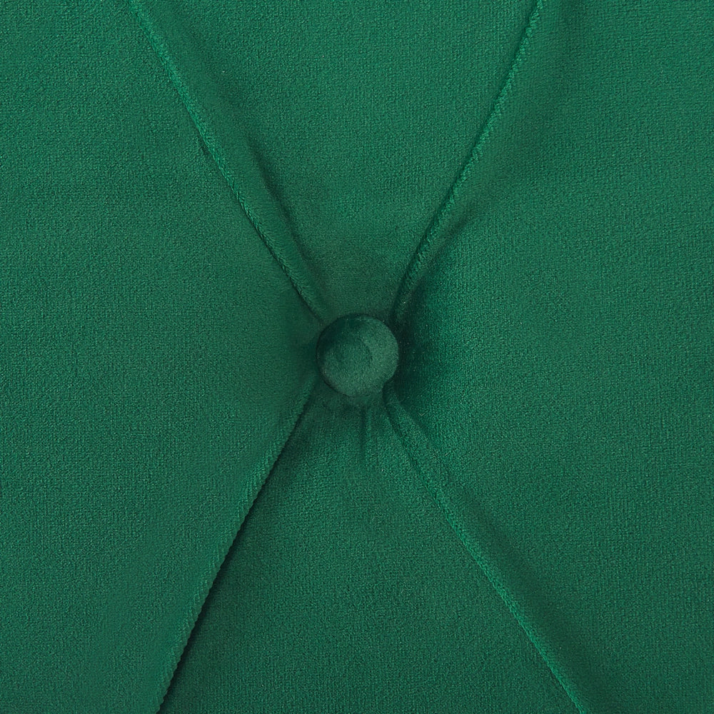 Letto ad acqua 180 x 200 cm in velluto verde smeraldo con testiera trapuntata glamour - Image 7