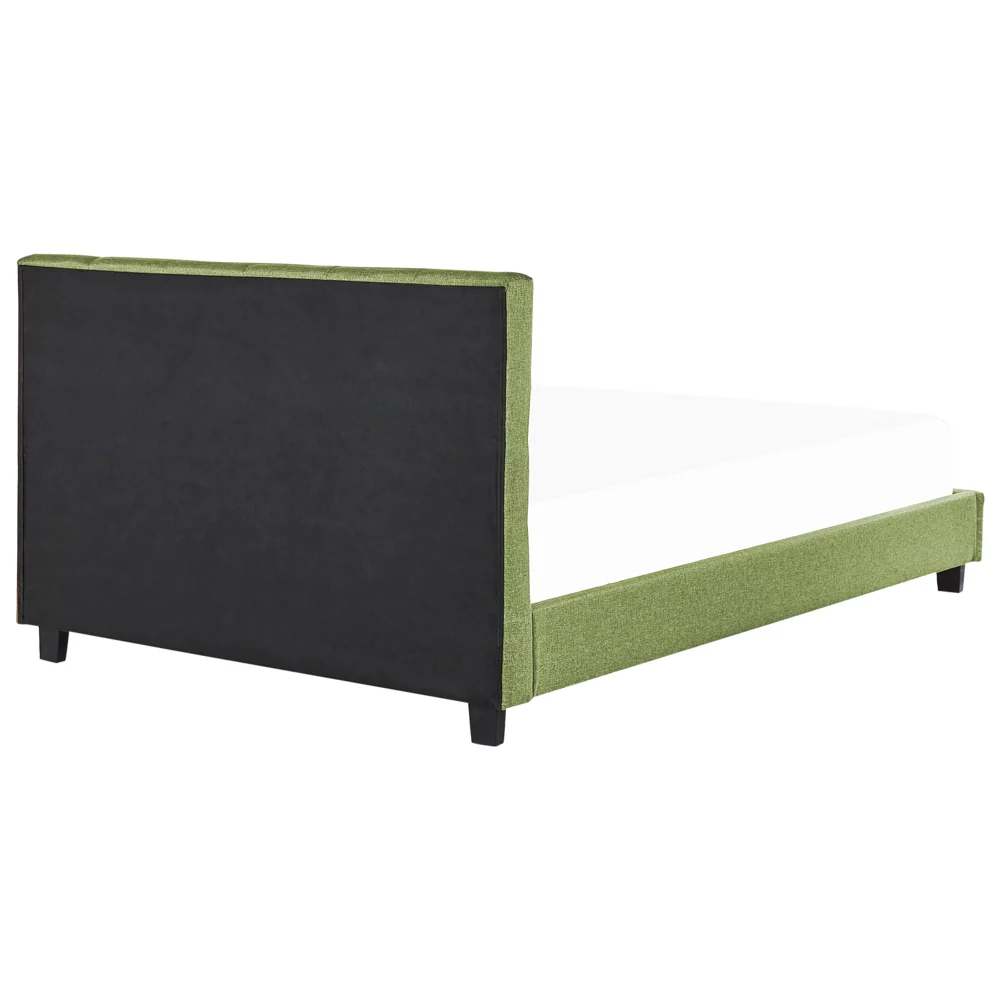 Letto ad acqua in poliestere verde 180 x 200 cm testiera imbottita camera da letto stile moderno - Image 4