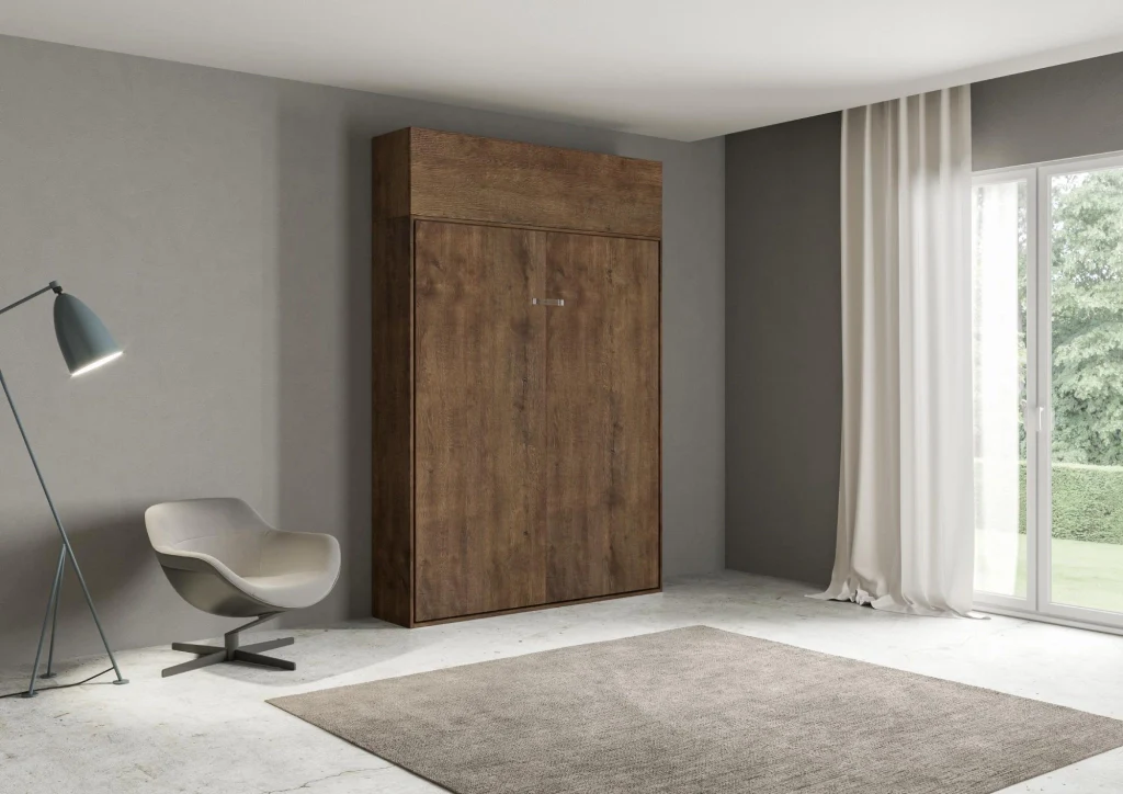Letto Matrimoniale a Scomparsa Salvaspazio Kentaro H250 cm Marrone - Image 2