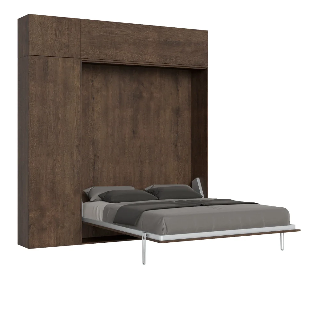 Letto Matrimoniale a Scomparsa Salvaspazio Kentaro H250 cm Marrone