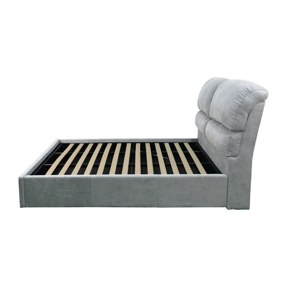 Letto matrimoniale Sofaback contenitore in tessuto Enjoy 20 light grey - Image 5