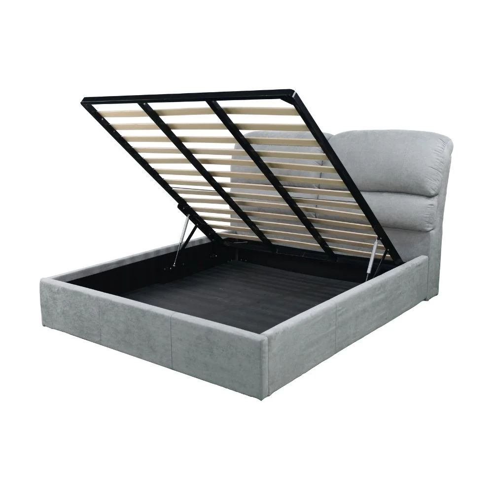 Letto matrimoniale Sofaback contenitore in tessuto Enjoy 20 light grey - Image 6