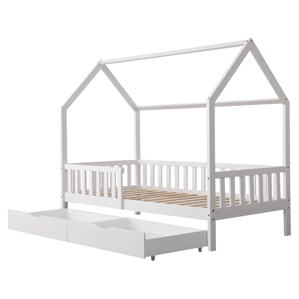 Letto per bambini 190x90cm bianco con cassetti MARCEAU - Image 3