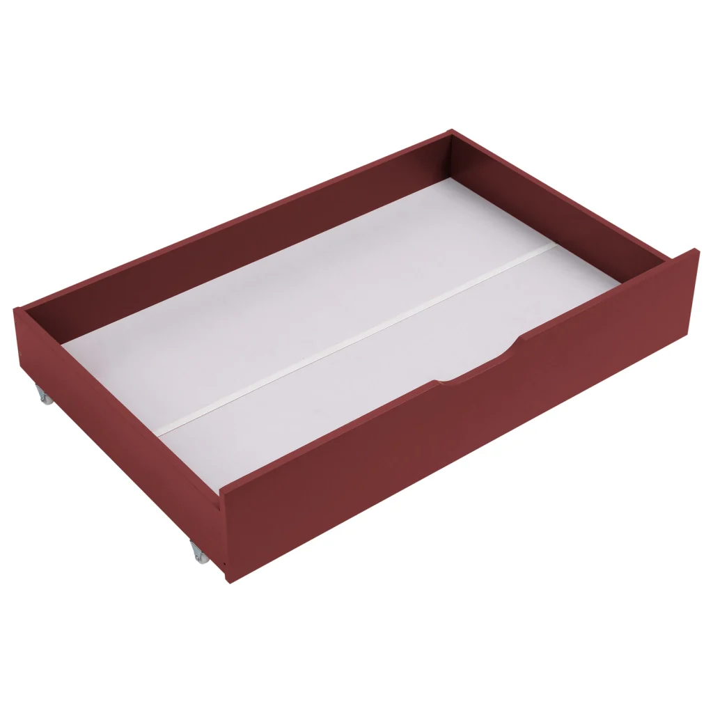 Letto per bambini 190x90cm in terracotta con cassetti ADAM - Image 7
