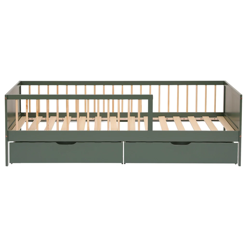 Letto per bambini 190x90cm verde con cassetti ADAM - Image 3