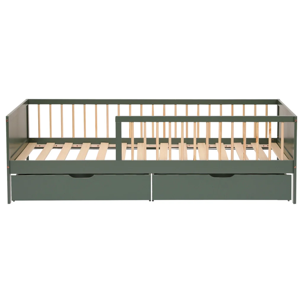 Letto per bambini 190x90cm verde con cassetti ADAM - Image 4