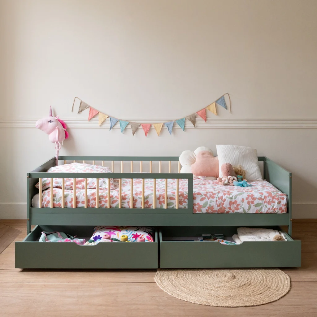 Letto per bambini 190x90cm verde con cassetti ADAM - Image 5