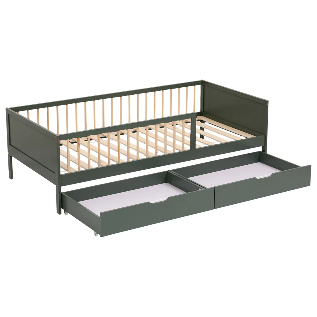 Letto per bambini 190x90cm verde con cassetti ADAM - Image 9