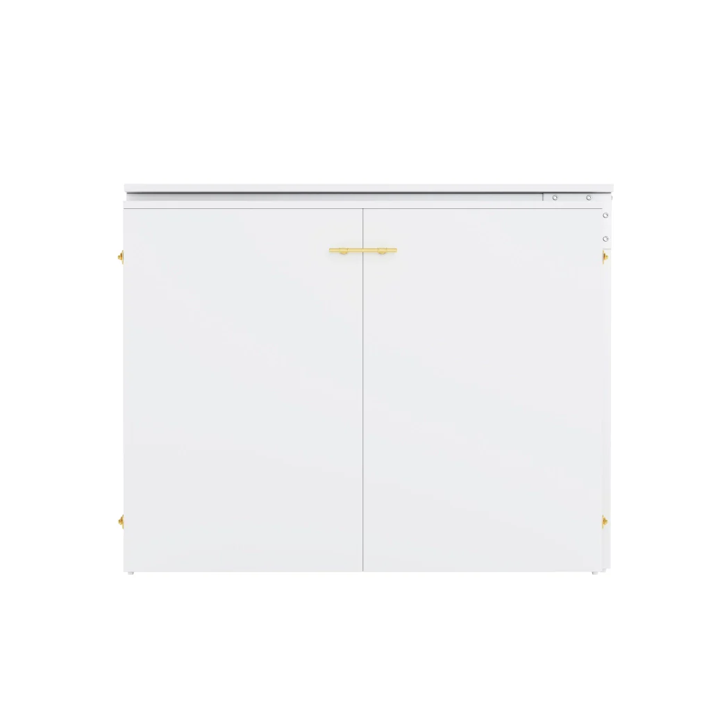 Letto pieghevole con scrivania materasso girevole e ruote risparmiante spazio ideale per camere da letto piccole ospiti e home office - Image 10