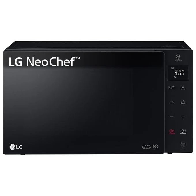 LG MH6535GDS Neochef Forno a Microonde con Grill Tecnologia Smart Inverter Capacita' 25 Litri Potenza 1000 W Funzione Crisp Cottura a Vapore Display LED Nero