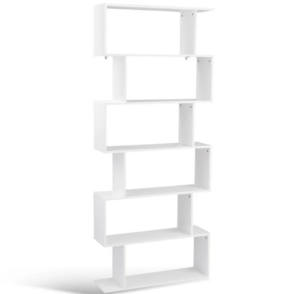 Libreria Design Moderna Scaffale 6 Ripiani 190x80x24cm Casa Ufficio Bianco - Image 10