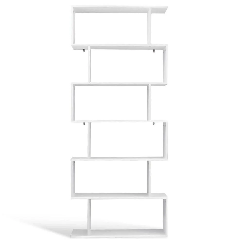 Libreria Design Moderna Scaffale 6 Ripiani 190x80x24cm Casa Ufficio Bianco - Image 3