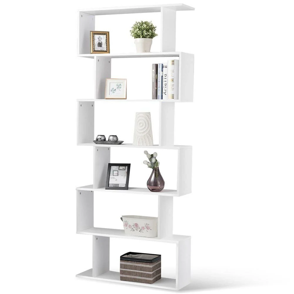 Libreria Design Moderna Scaffale 6 Ripiani 190x80x24cm Casa Ufficio Bianco - Image 4