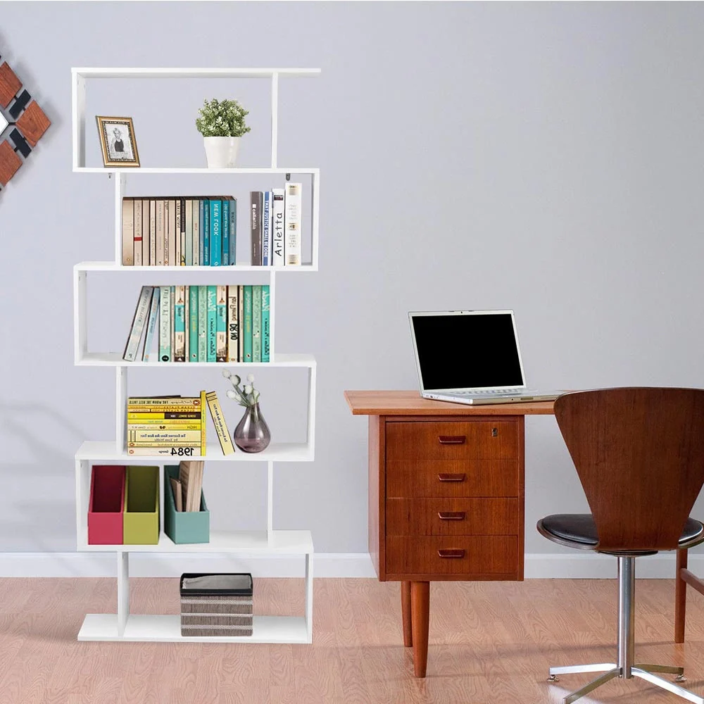 Libreria Design Moderna Scaffale 6 Ripiani 190x80x24cm Casa Ufficio Bianco - Image 6