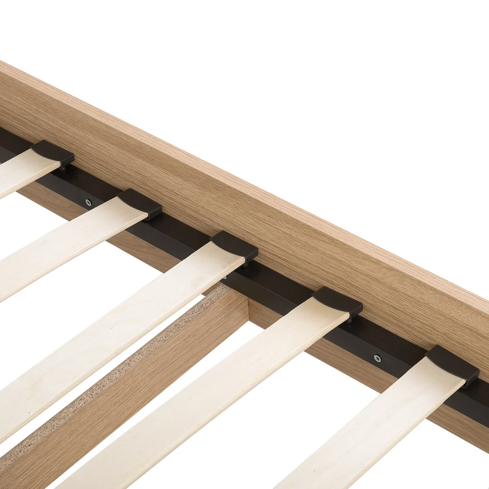 Luce per Letto a doghe in legno e testiera bianca Illuminazione a LED 180 x 200 cm Design scandinavo - Image 7