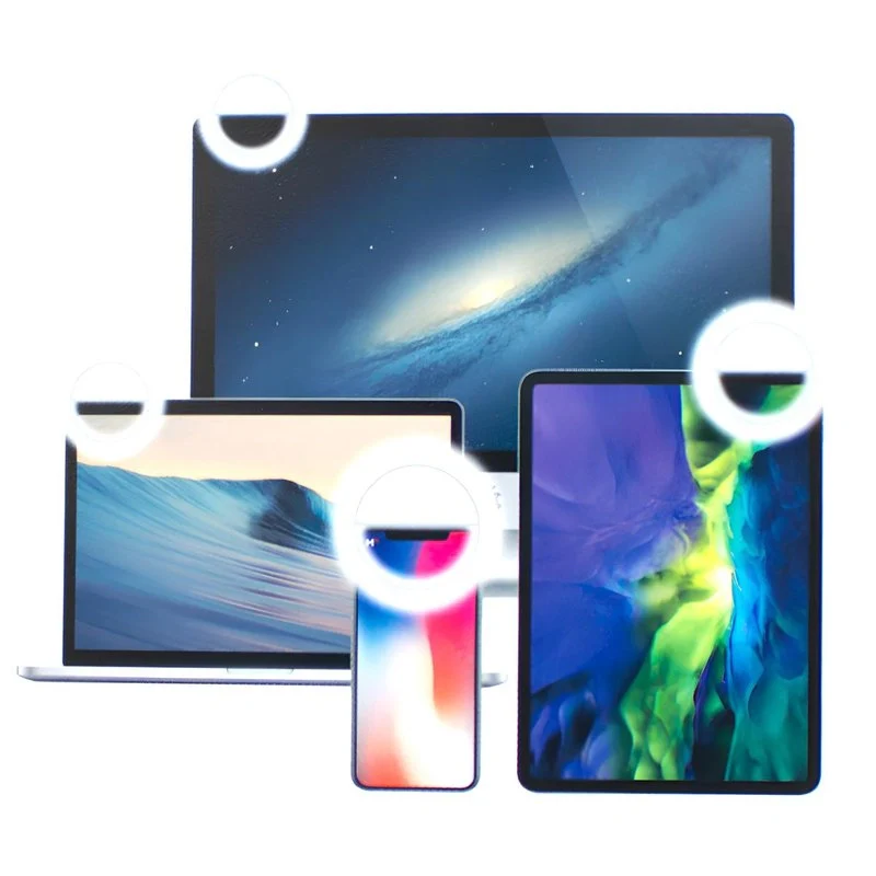 Luce per Selfie Ricaricabile da 8,6x8,6x3cm a 3 Livelli per Selfie Perfetti, Ring Light Compatibile con Tutti i Dispositivi Mobile - Image 6