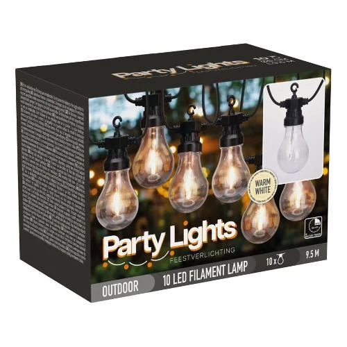 LUMINARIA 'PARTY LIGHTS' cavo mt. 5 - 10 lampade  - BricoGo - Image 2