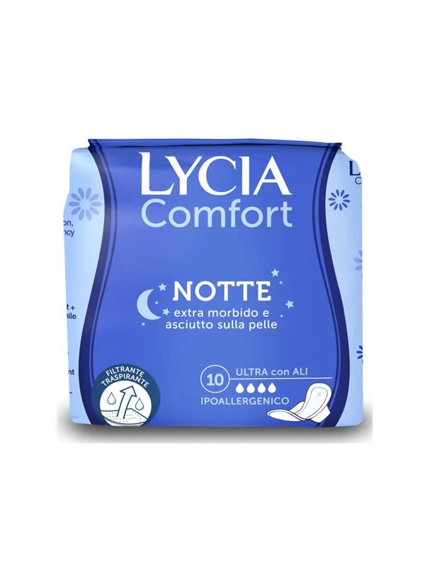 LYCIA ASSORBENTI NOTTE CON ALI 10 PEZZI