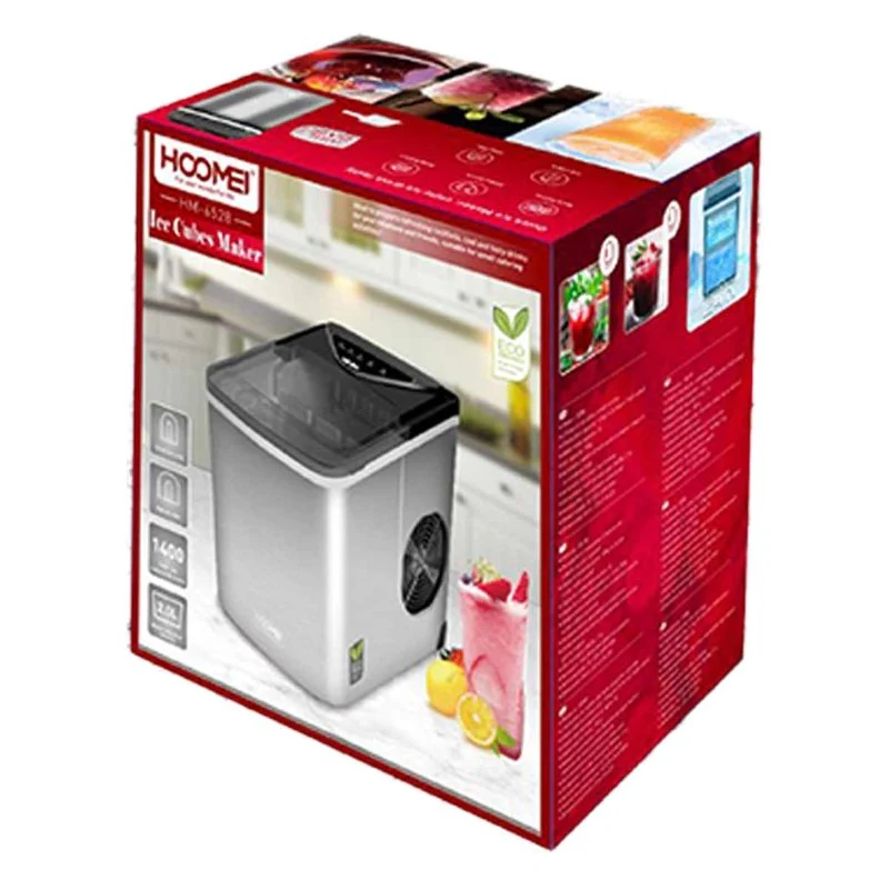 Macchina per Ghiaccio Silensiozo 100W 12kg Cubetti Piccoli e Grandi in 24 Ore pari a 1400pcs Serbatoio Acqua 2 litr per Uso Casa Cocktail Birra - Image 3