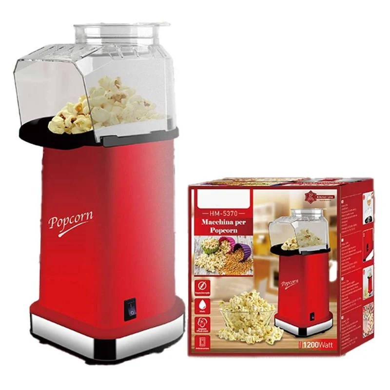Macchina per Popcorn ad Aria Calda 1200W Preparazione Veloce Max 3 minuti Senza Olio e Grassi Facile da Pulire SKU 5370 - Image 2