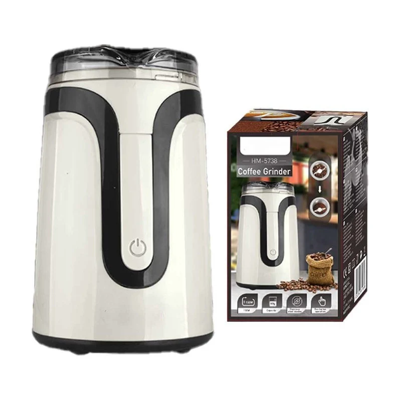 Macinacaffe Elettrico con Lame in Acciaio Inossidabile Base in Alluminio Capacita 60g 150W Macinatura Istantanea per Caffe Espresso Cappuccino - Image 2