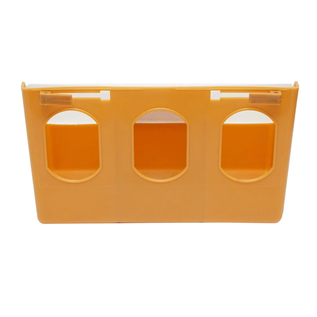 Mangiatoia ribaltabile in plastica per piccioni, con 3 scomparti, dimensioni 25x9x14cm - Image 3
