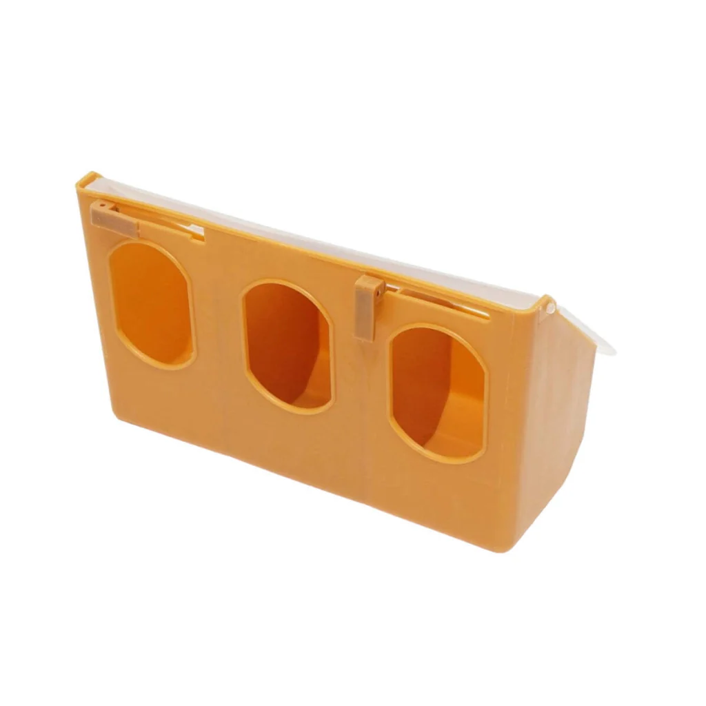 Mangiatoia ribaltabile in plastica per piccioni, con 3 scomparti, dimensioni 25x9x14cm - Image 4