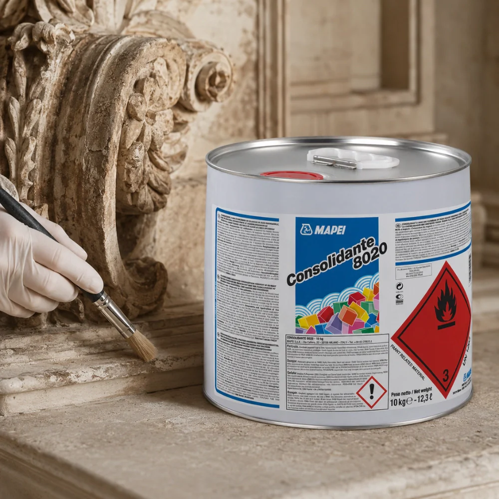 Mapei consolidante 8020 10 kg per restauro pietra mattoni e intonaci - Image 6