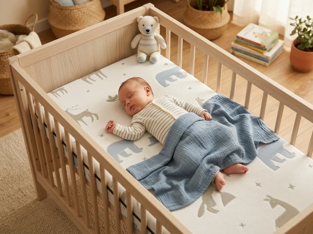Materasso culla e lettino Neonato Antisoffoco Certificato CertiPUR™ e OEKO-TEX® – 100% Made in Italy Misura: 60X120 CULLETTA STANDARD - Image 4