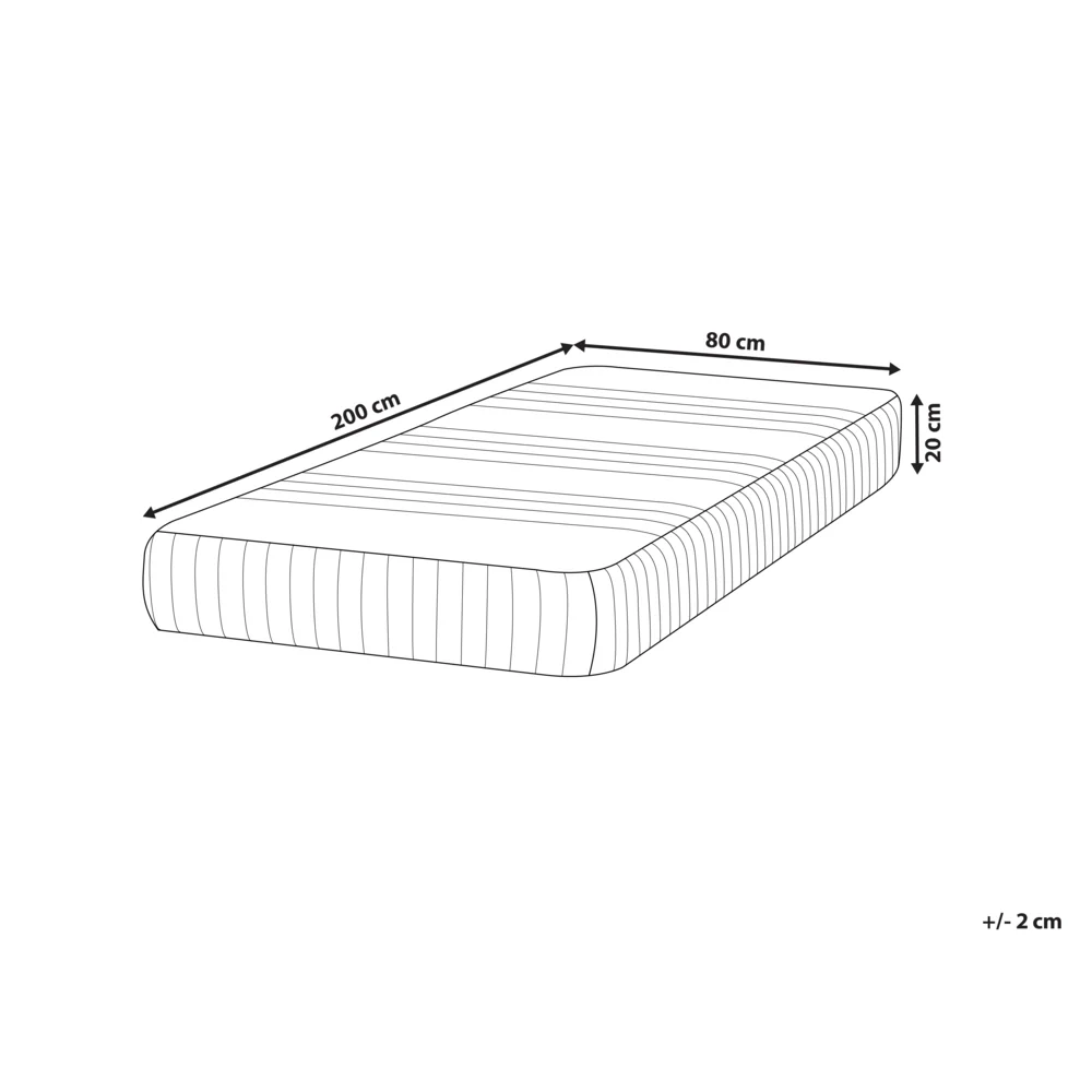 Materasso memory foam gel poliestere medio duro doppio sfoderabile con maniglie 80 x 200 cm camera da letto ottimo sostegno - Image 4