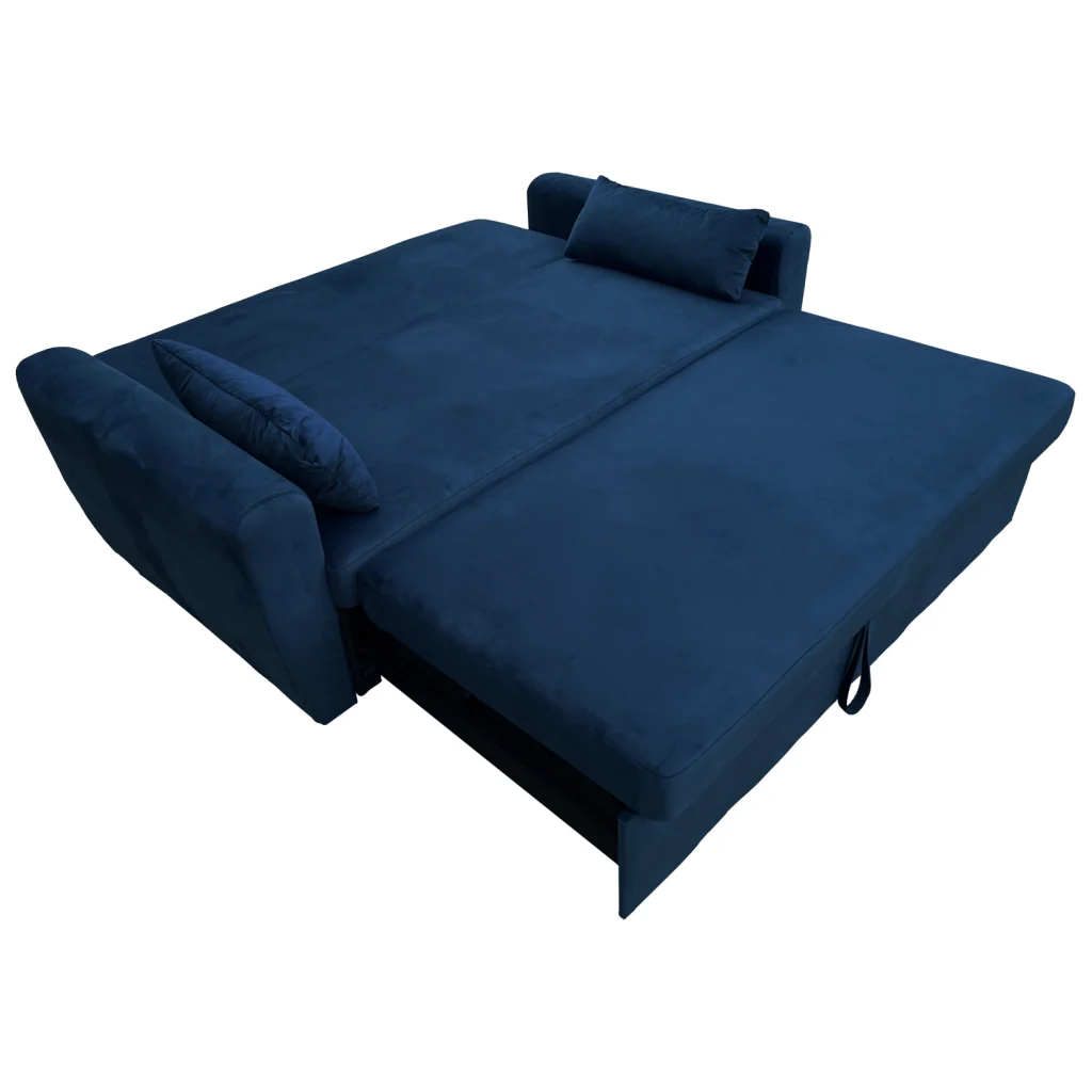 MATTDivano letto a 2 posti in velluto blu - Image 4