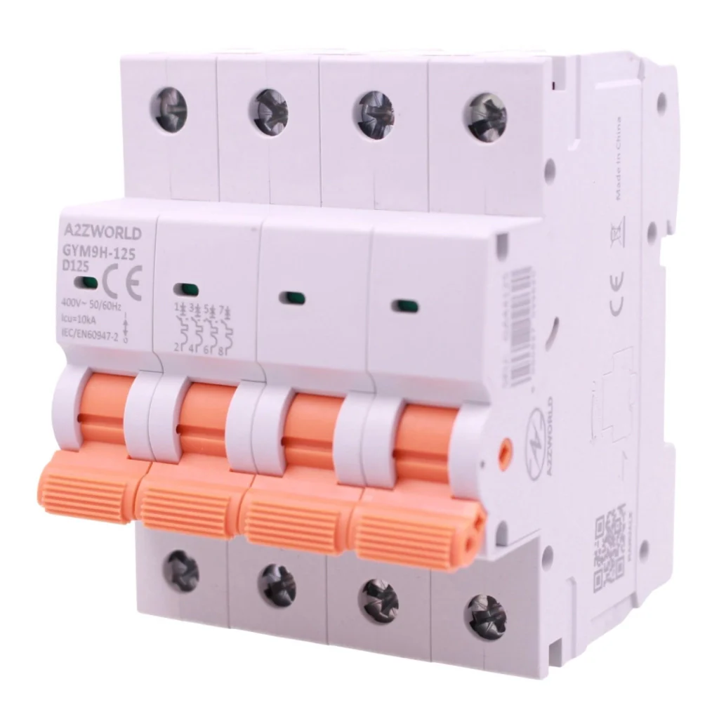 MCB Interruttore Magnetotermico Trifase 380V Curva D 4P 4M 10000A AC 400V IP20 GYM9H-125, Disponibili 80A 100A 125A (C125A) - Image 3