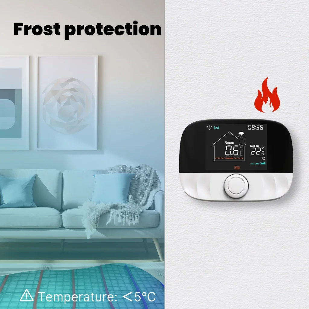 Termostato WIFI + RF Protocollo WIFI 2.4G + RF 433MHZ TUYA, Smart Life Riscaldamento Caldaia a Gas,Riscaldamento Pavimento Con Acqua 5A 95-240V 50/60Hz IP20 - Image 3