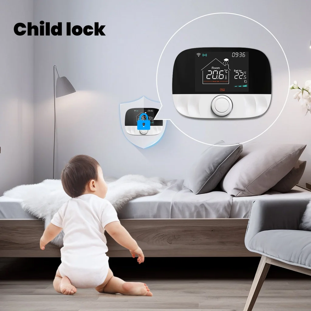 Termostato WIFI + RF Protocollo WIFI 2.4G + RF 433MHZ TUYA, Smart Life Riscaldamento Caldaia a Gas,Riscaldamento Pavimento Con Acqua 5A 95-240V 50/60Hz IP20 - Image 4