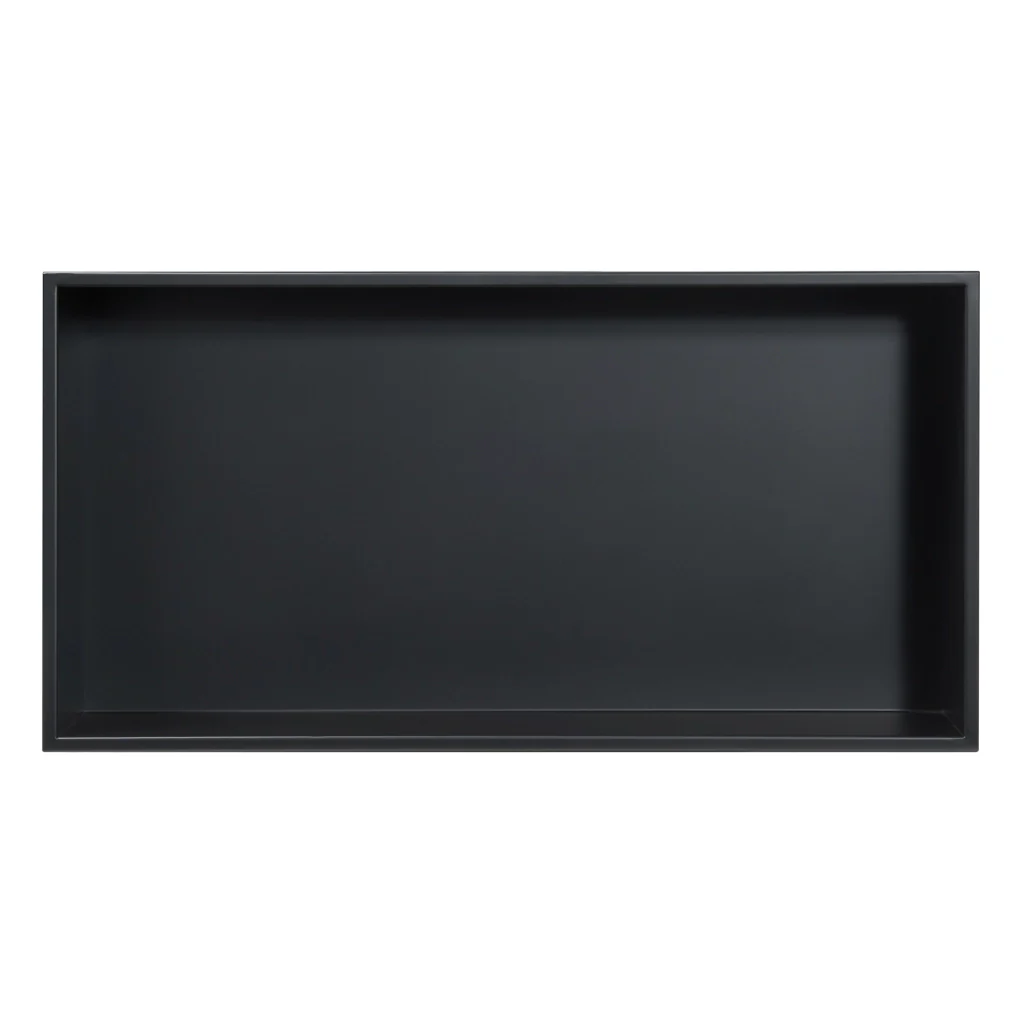 Mensola da Incasso Kristinehamn Nicchia da Parete 62 x 32 x 10 cm Nero opaco [neu.haus] - Image 4