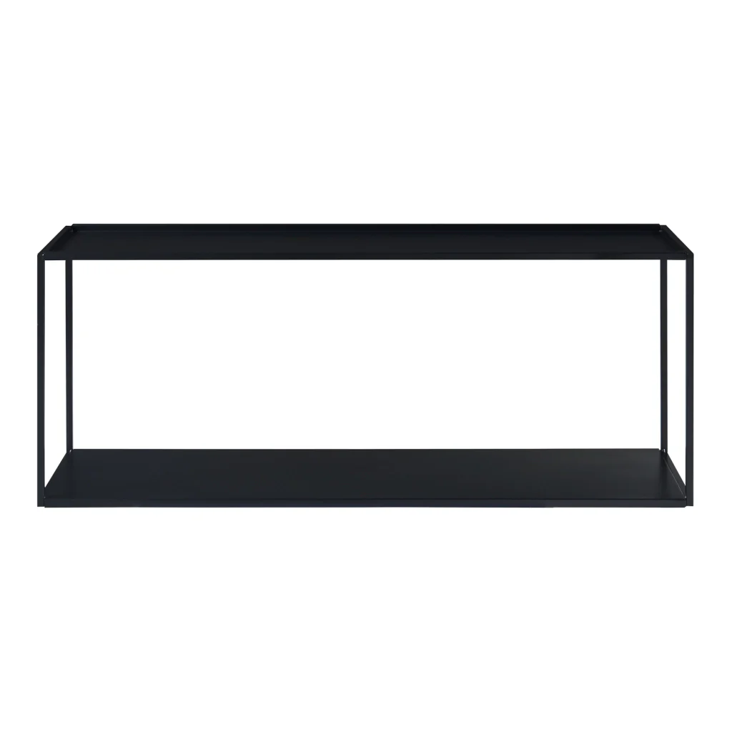 Mensola da Parete Notodden Telaio Rettangolare 90 x 25 x 35 cm Acciaio Nero [en.casa] - Image 4