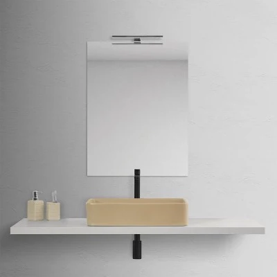 Mensolone bagno 110 cm grigio chiaro per lavabo da appoggio Master - Image 3